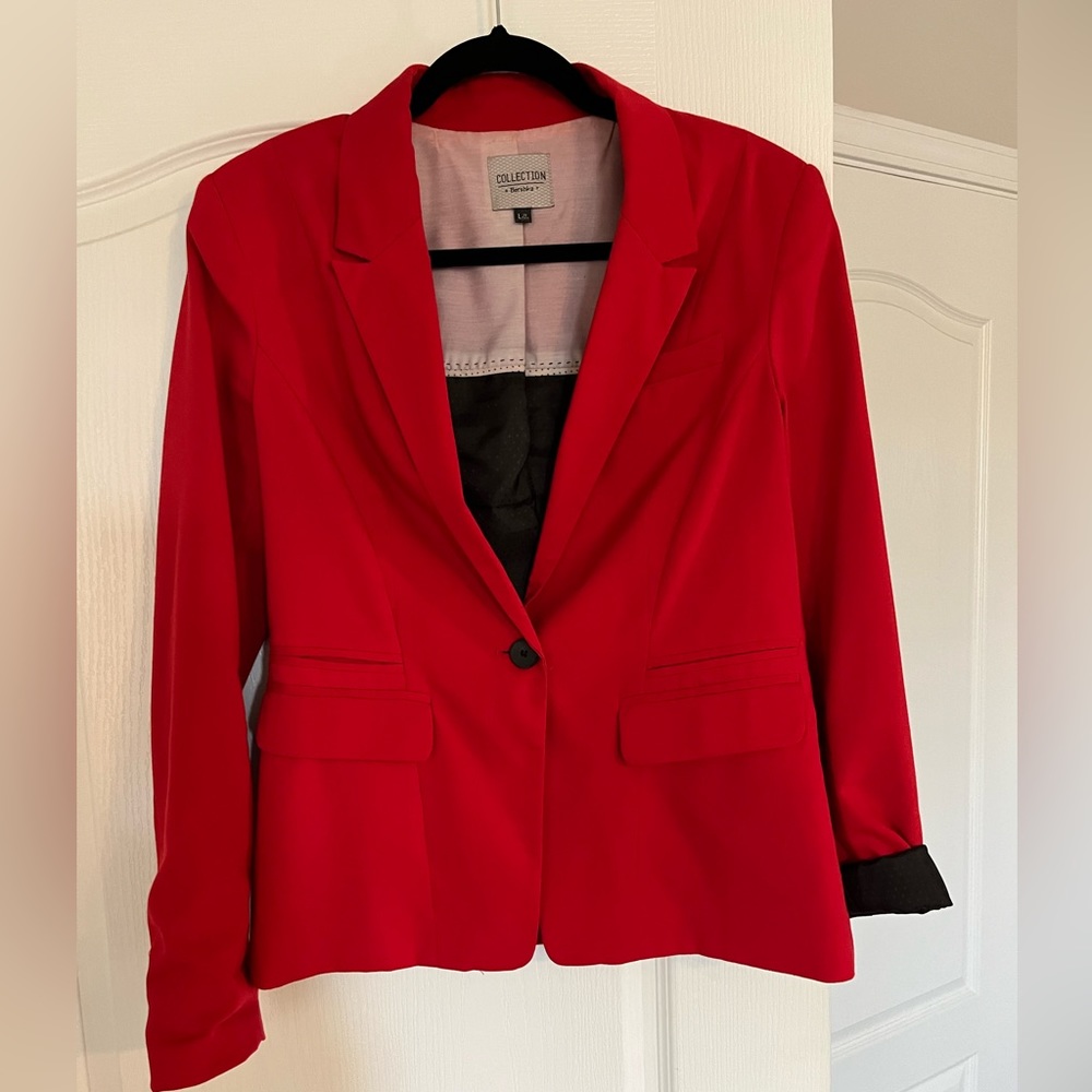 Red Bershka blazer